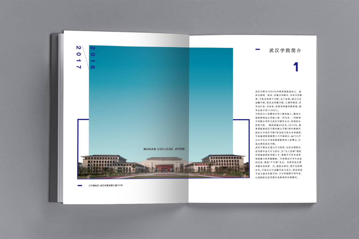 武汉学院画册设计案例