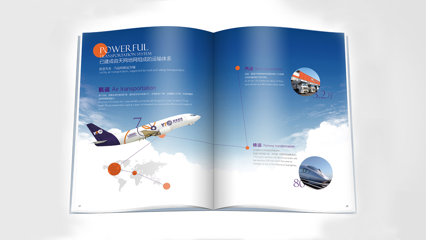 圆通速递画册设计案例